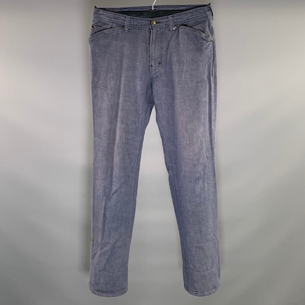 Number (N)ine Men Blue Cotton Straight Leg Jeans Size 31